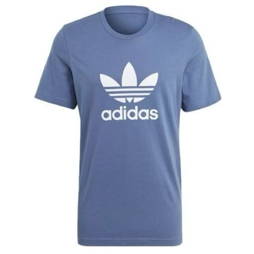 NWT Adidas Men's Blue T-Shirt Size Large Adicolor Trefoil Cotton